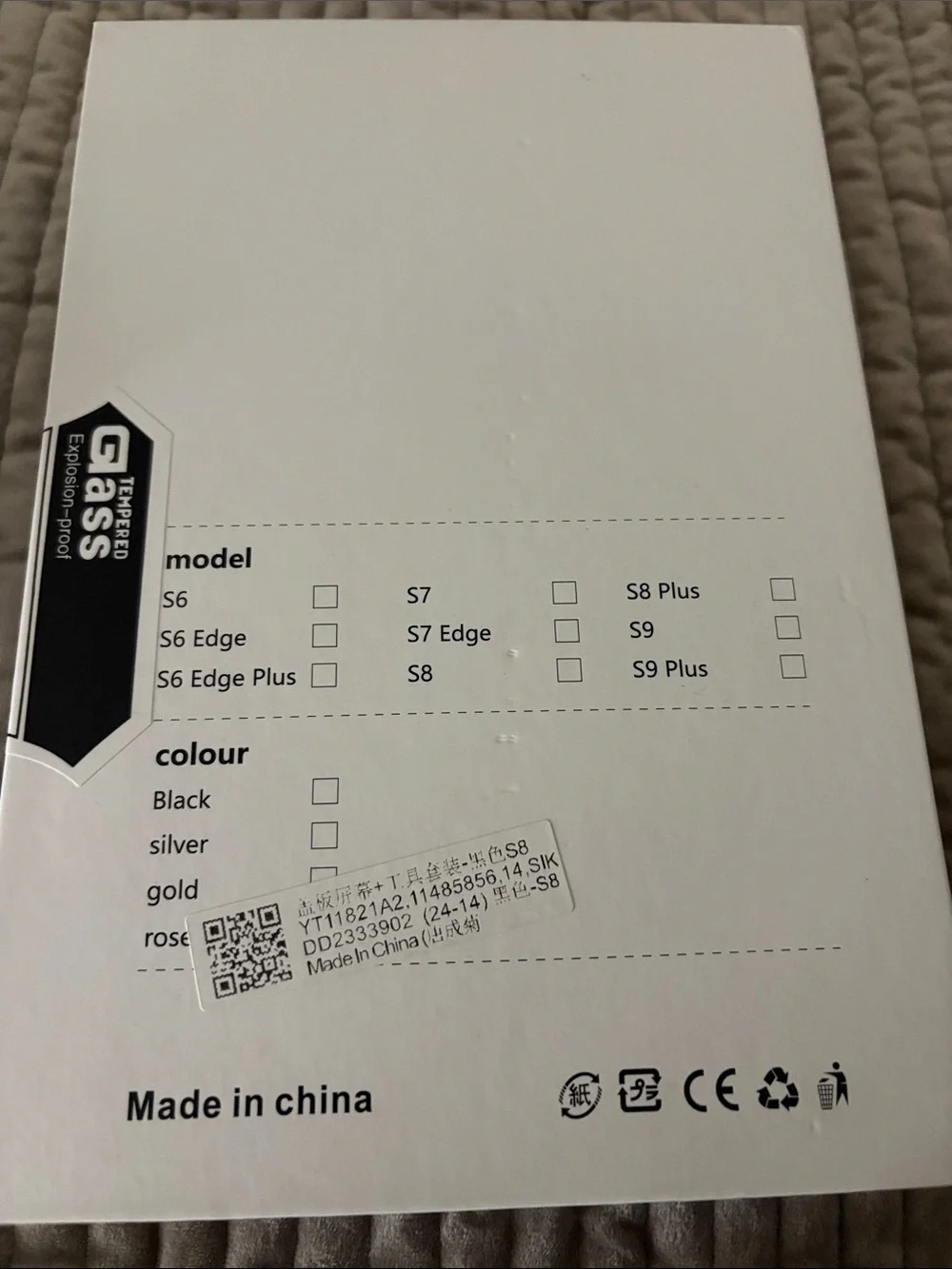 Samsung S8 Black Front Glass Replacement Kit